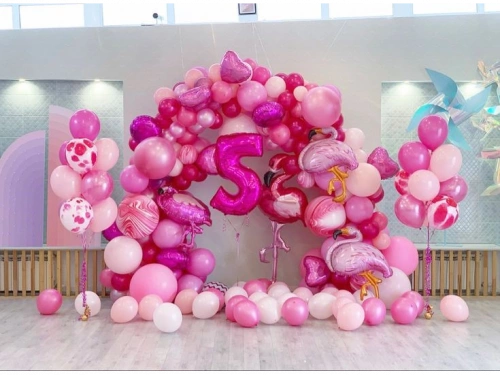 Гирлянд от балони за момиче с фламинго